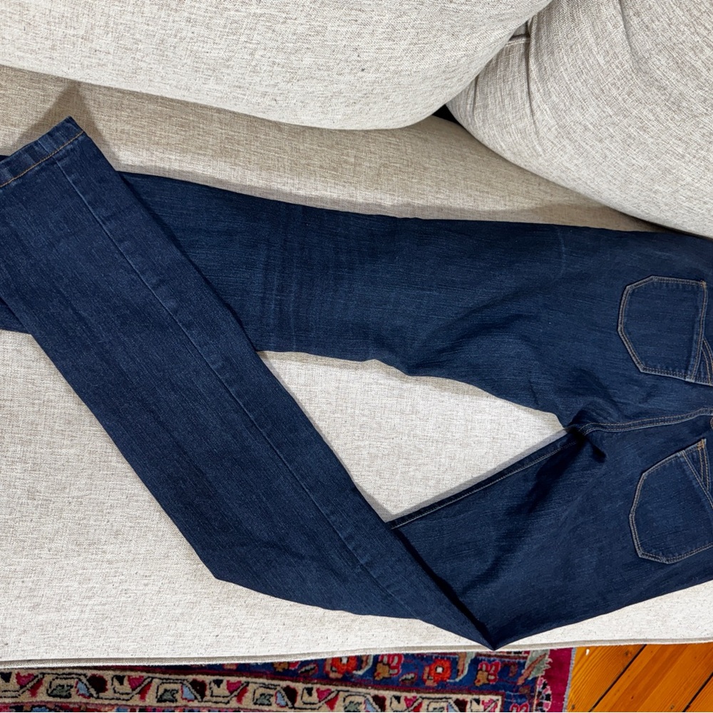 Blue Asphalt Women's Dark Indigo Straight Leg Jeans size 7 Long